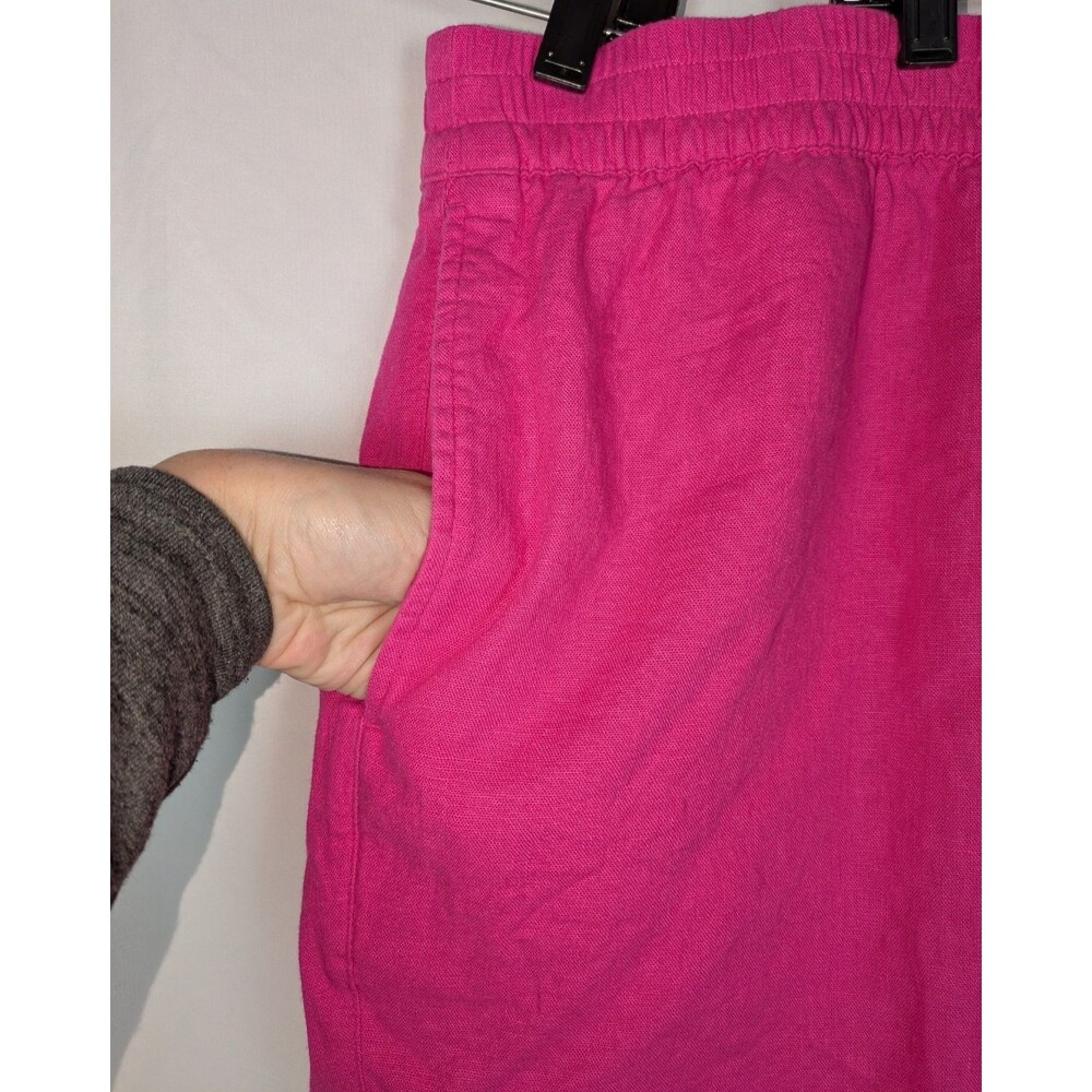 Old Navy Shorts 3X NWT Pink Linen Blend Elastic Waist Pull On Barbiecore Plus - Picture 3 of 8